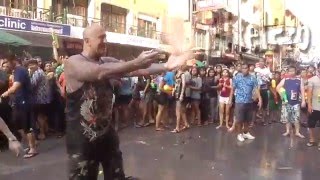 Songkran Street Fight on Khao San Road Bangkok Tha
