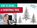 How to Draw Xmas Tree Step by Step