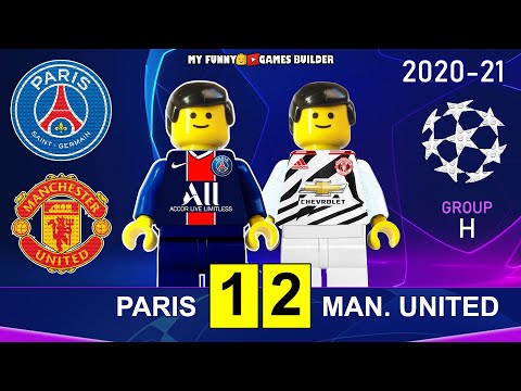 PSG vs Manchester United 1-2 • Champions League 20/21  Paris Saint-Germain All Goals Highlights Lego
