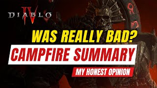 Diablo 4 Campfire - A Major Letdown? My Honest Opinion