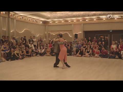  Daniel Andreas Carlsson  and  Cecilia Piccinni  are  dancing  to  the  tango  "  Garufa  "  by  Donato Racciatti  at  TanGO TO Istanbul  in  2018