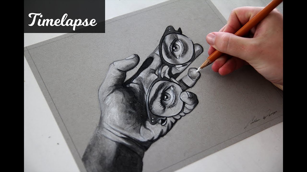 surreal time lapse drawing by callum warren