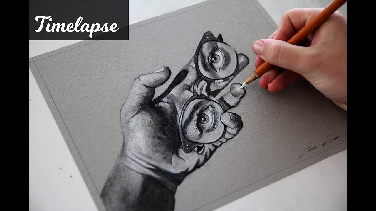Surreal time lapse drawing by Callum Warren
