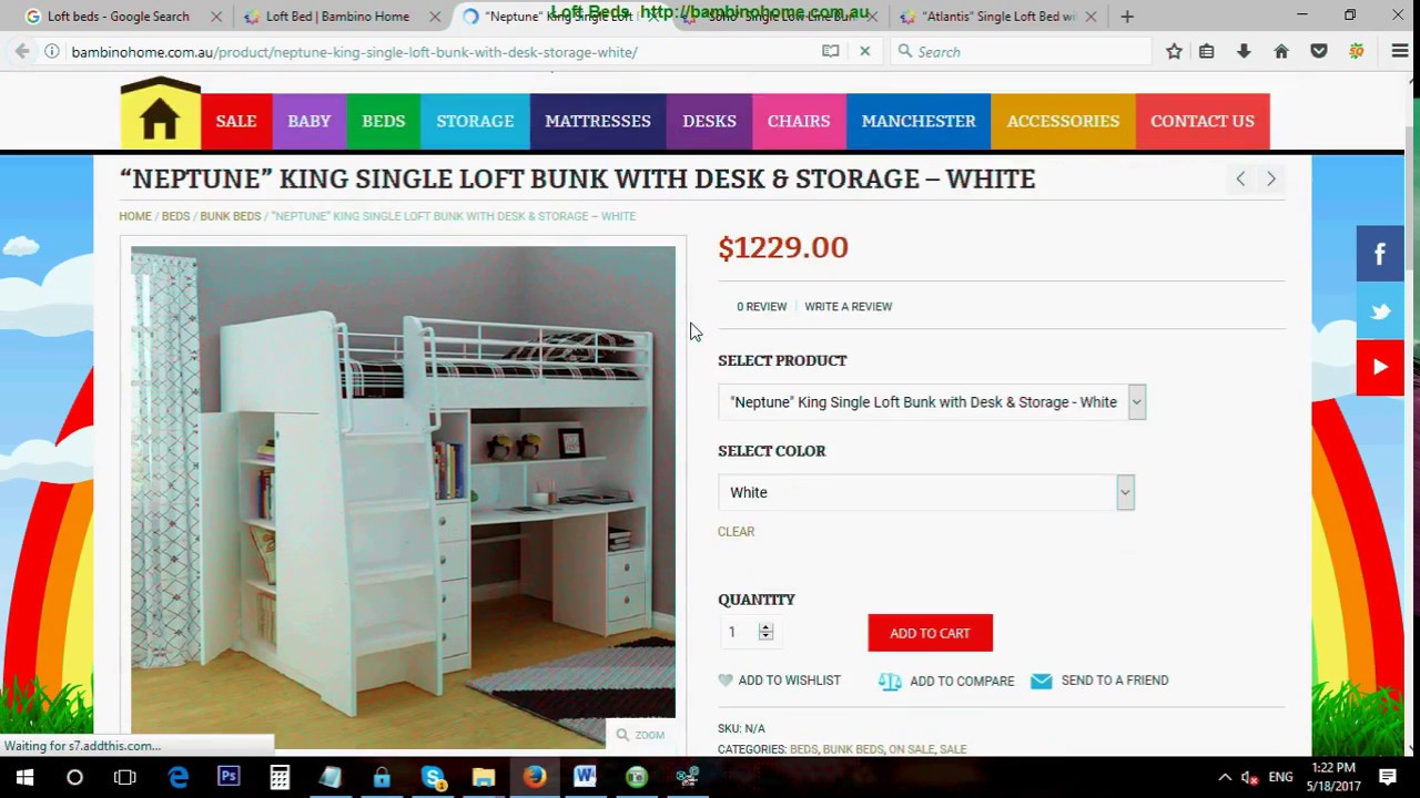 loft beds Australia,loft beds,king single loft bed,king single loft bed with desk