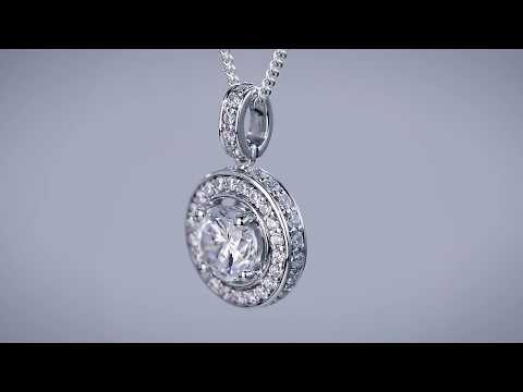 BIJOU DROP - Round Diamond Pendant (RB-PR7864-P)