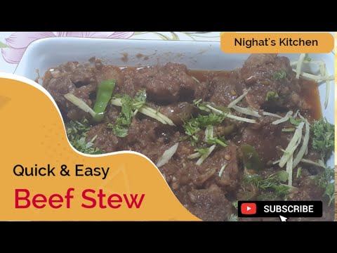 How to Make Beef Stew Recipe|Quick & Simple|Bakra Eid Special|بیف اسٹو|Recipe by Nighat's Kitchen