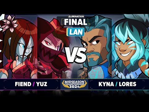 Fiend & Yuz vs Kyna & Lores - Elimination Final - Brawlhalla Midseason Championship 2024 - LAN 2v2