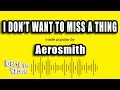 Aerosmith - I Don't Want To Miss A Thing (Karaoke Version)