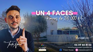 Maison en 4 faces à vendre à moins de 250 000 € à Estagel dans les Pyrénées Orientales (66) !