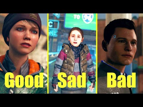 Detroit Become Human -  CONNOR Chases KARA All Scenario & Outcomes (Connor Dies VS Kara Dies)