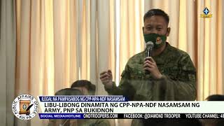 ILEGAL NA PAMPASABOG NG CPP NPA NDF NASAMSAM