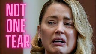 EXPOSED! Amber Heard Cries Crocodile Tears. Wipes Face With Tissue But There Are No Tears.