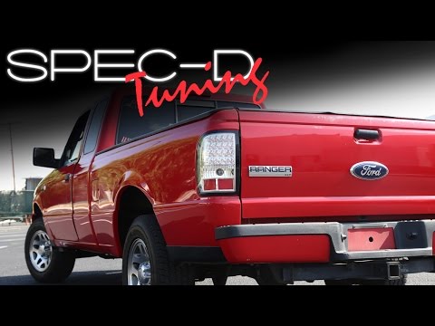 Black LED Tail Lights For 2006-2011 Ford Ranger Pickup – Rear Brake Lamps Left & Right – DOT/SAE Certified