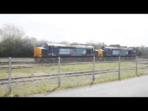 DRS 37425 + 37259 Depart Bridgwater 6M63 Flask | Wed 16th April 2014