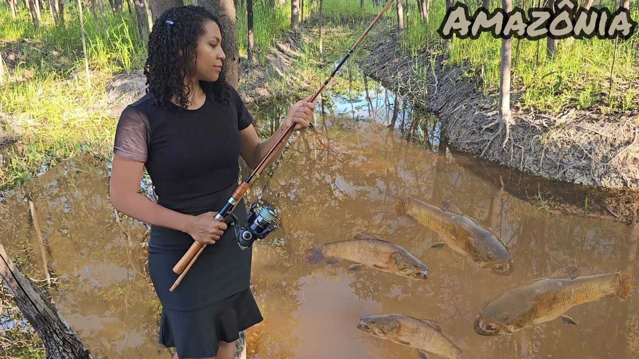 ACHAMOS um LUGAR INFESTADO DE PEIXE no meio da  FLORESTA AMAZÔNICA
