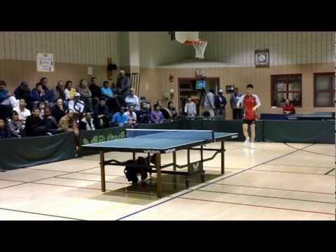 Potomac fall 2012 Final set 4. Wang Qing Liang(2626 long pips chopper) 0 - 3 Sean Lonergan(2443).