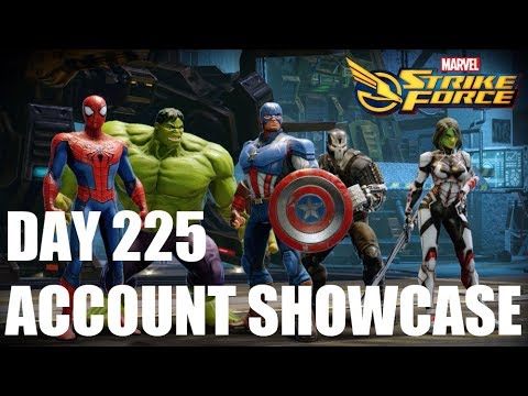 Day 225 Account Showcase and HUGE 100 Blitz Orb Opening! - Marvel Strike Force