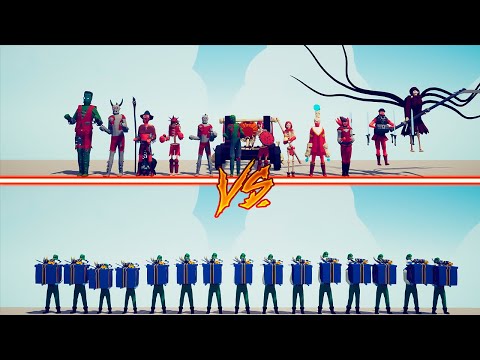 MEGA SPOOKY TEAM vs PRESENT ELF TEAM - Totally Accurate Battle Simulator | TABS