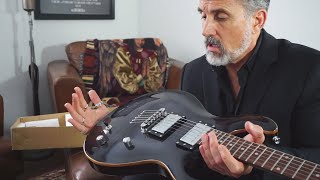 Video thumbnail for PRS style for under 200 dollars?  No way!  Unboxing a IYV IP-350 TBK PRS Trans Black. by Michael Jacques
