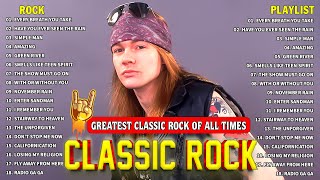 ACDC, Queen, Aerosmith, Bon Jovi, Metallica, Nirvana, Guns N Roses🔥Classic Rock Songs 70s 80s 90s