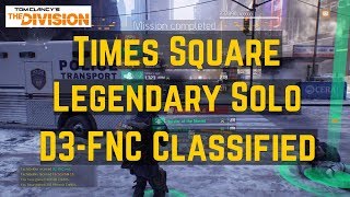 The Division Legendary Solo D3-FNC Classified Gear Set (Times Square Power Relay) 1.8!