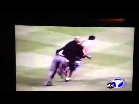 Fan Tackled at Dodger Game After Mooning John Rocker