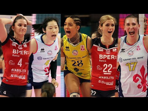 ALL "MEGA RALLY" of the Match Bergamo - Scandicci | Lega Volley Femminile 2022/23