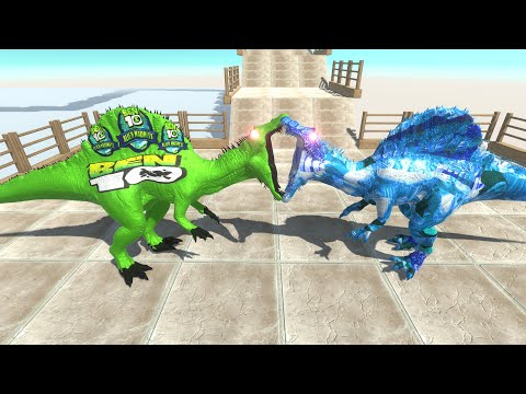 BEN 10 SPINOSAURUS DEATH FALL - Animal Revolt Battle Simulator