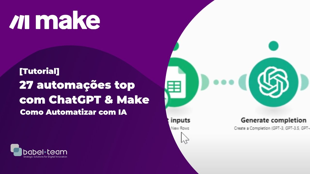 [Tutorial Make] 27 Automações top do ChatGPT
