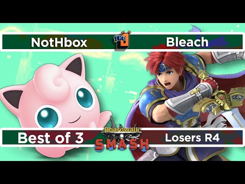 NotHbox (Jigglypuff) vs Bleach (Roy) Losers R4 - Boardwalk Smash #38 - SSBU