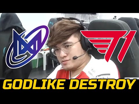 T1 VS NIGMA GALAXY SEA GAME 1 - GODLIKE DESTROY DPC SEA 2022