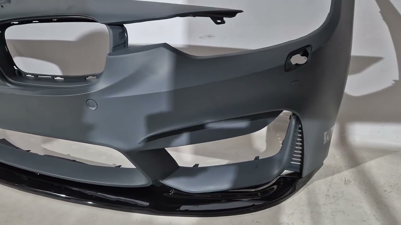 BMW 3 серія F30/F31 2012-2019 рр. Накладка на передній бампер DPT Lip V-1 (Для M3, чорний глянець) Video 3