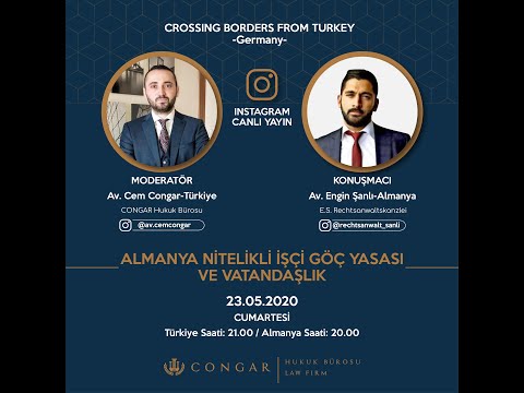 ALMANYA VATANDAŞLIĞI -BÖLÜM 1 (Avukat Cem CONGAR İle Uluslararası Hukuk Söyleşileri: )