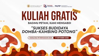 Download lagu KULIAH GRATIS PERIODE 11 SUKSES BUDIDAYA DOMBA-KAMBING POTONG mp3