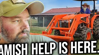 Amish Man Showed Up On A Tractor When I Left & Did All This!