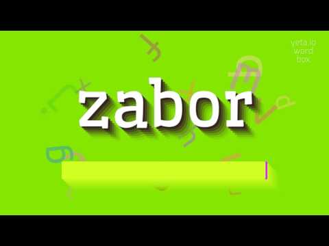 How to say "zabor"! (High Quality Voices)