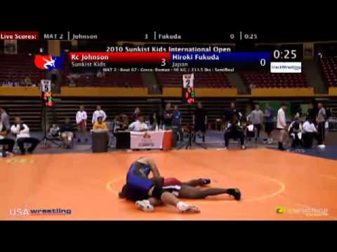 Sunkist Open - Greco - 96kg Semifinals - R.C. Johnson vs. Hiroki Fukuda