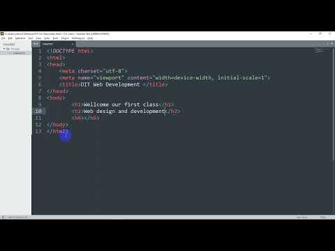 Sublime text Install and Basic HTML code