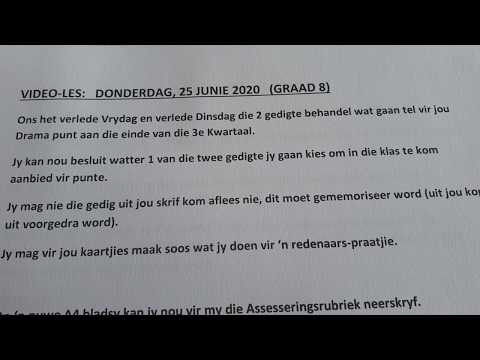 SKEPPENDE KUNSTE GRAAD 8: 25 Junie 2020 - periode 4 (25084)