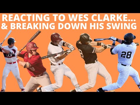 MLB PLAYER REACTS: To Wes Clarkes Swing (...then breaks his swing down)
