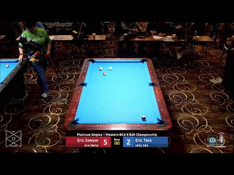Eric Sawyer vs Eric Tate - Platnum Singles Hotseat match - 2023 Western BCA 8 Ball Championship