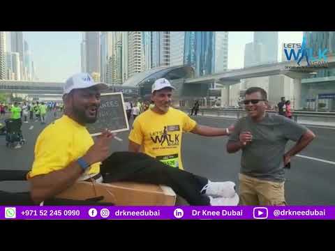 Dr Azam on Dr Knee Campaign in Dubai Run