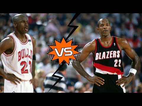Michael Jordan vs Clyde Drexler NBA (Subtitulada)
