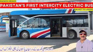 Download lagu Daewoo Launches FIRST Electric Bus Service Between Sialkot and Lahore | Bus Travel & Review mp3