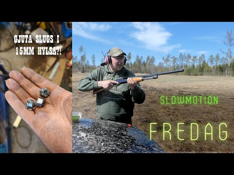 SLOWMOTIONFREDAG | Gjuta egna BLY slugs i en vanlig HYLSA