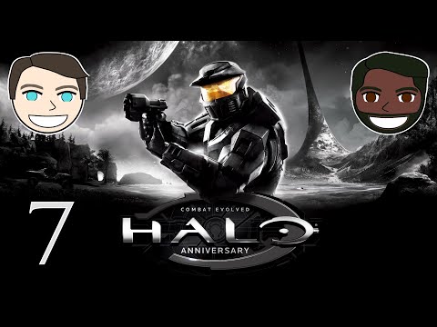 Let's Play Halo: Combat Evolved Anniversary Co-op Campaign Blind Part 7 - Spaceship Shenanigans