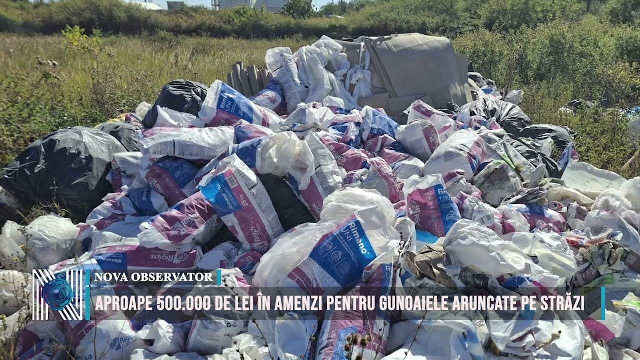 Aproape 500.000 de lei în amenzi pentru gunoaiele aruncate pe străzi