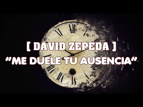 David zepeda - Me duele tu ausencia   ==Letra==