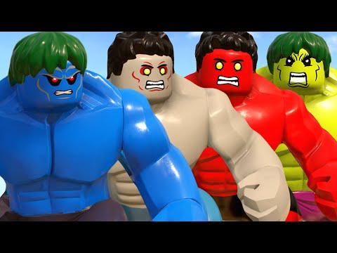 HULK and RED HULK vs BLUE HULK and GREY HULK - Epic Battle