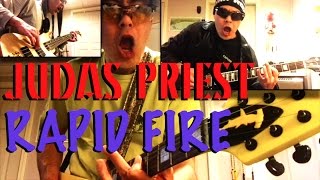 JUDAS PRIEST -  Rapid Fire ✬ Guitar & Bass Cover ✬ w/ DIY Flying V